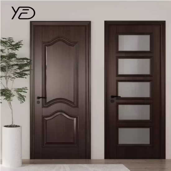 집 호텔 프로젝트 목제 문 디자인 PVC 영화에 의하여 주조되는 MDF 나무로 되는 문